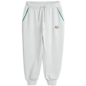 ABC Embroidered Sweatpants in Grey Melange by Mini Rodini