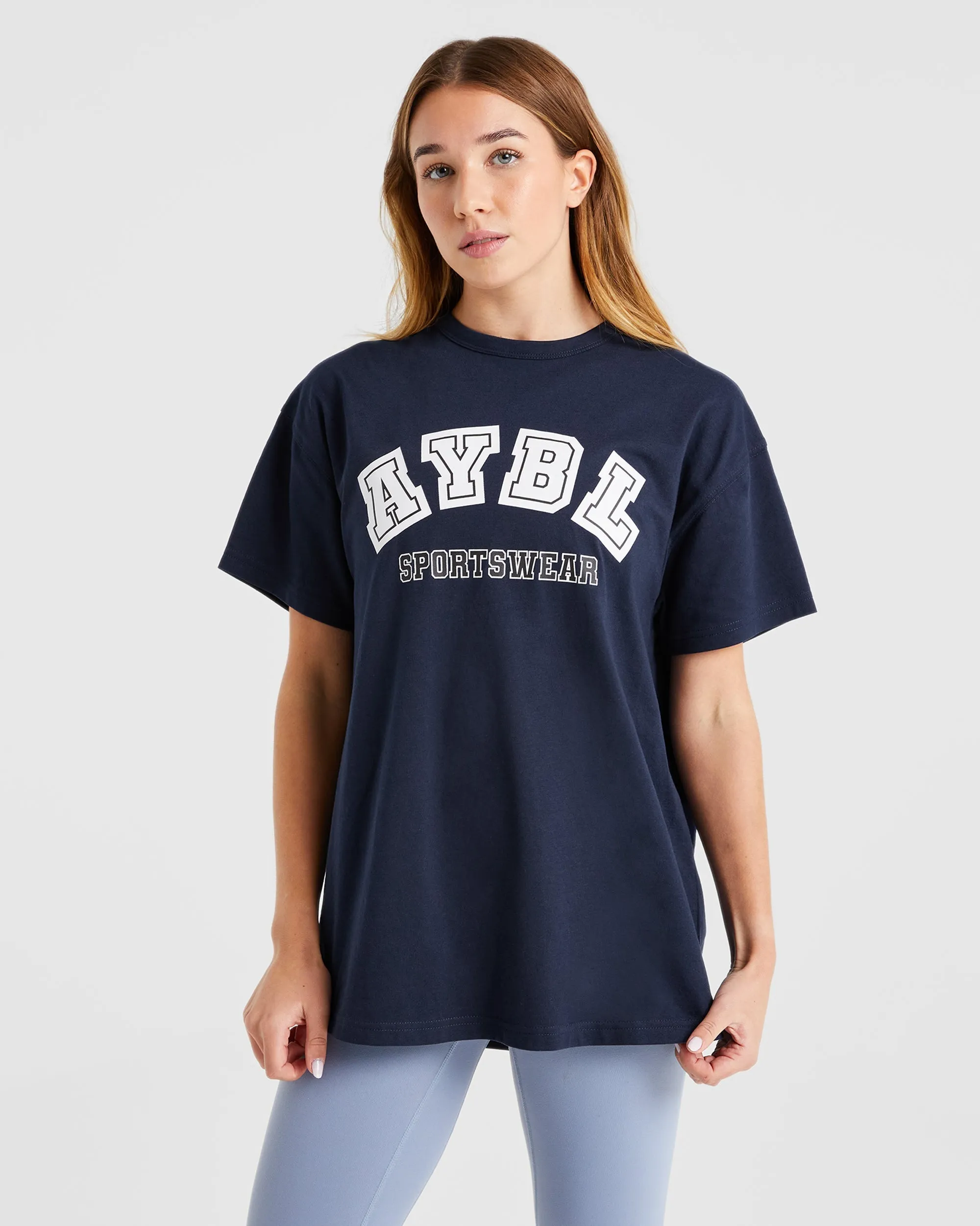 AYBL Sports Oversized T Shirt - Navy