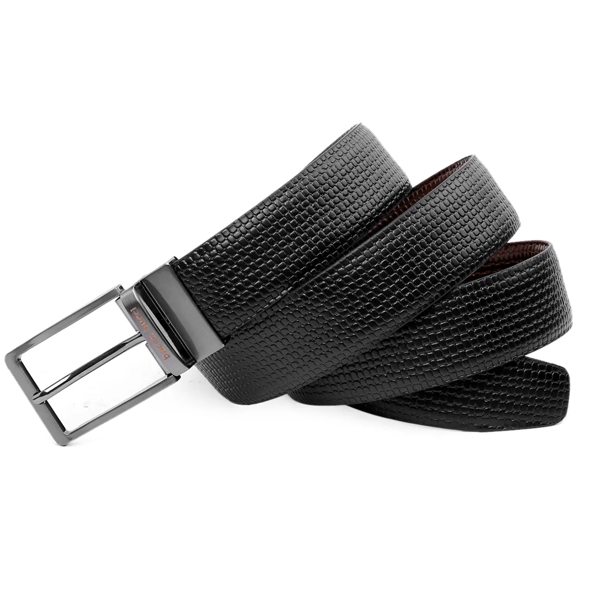 Bacca Bucci Classic Dress belt with Italian smooth Genuine leather Black & Brown