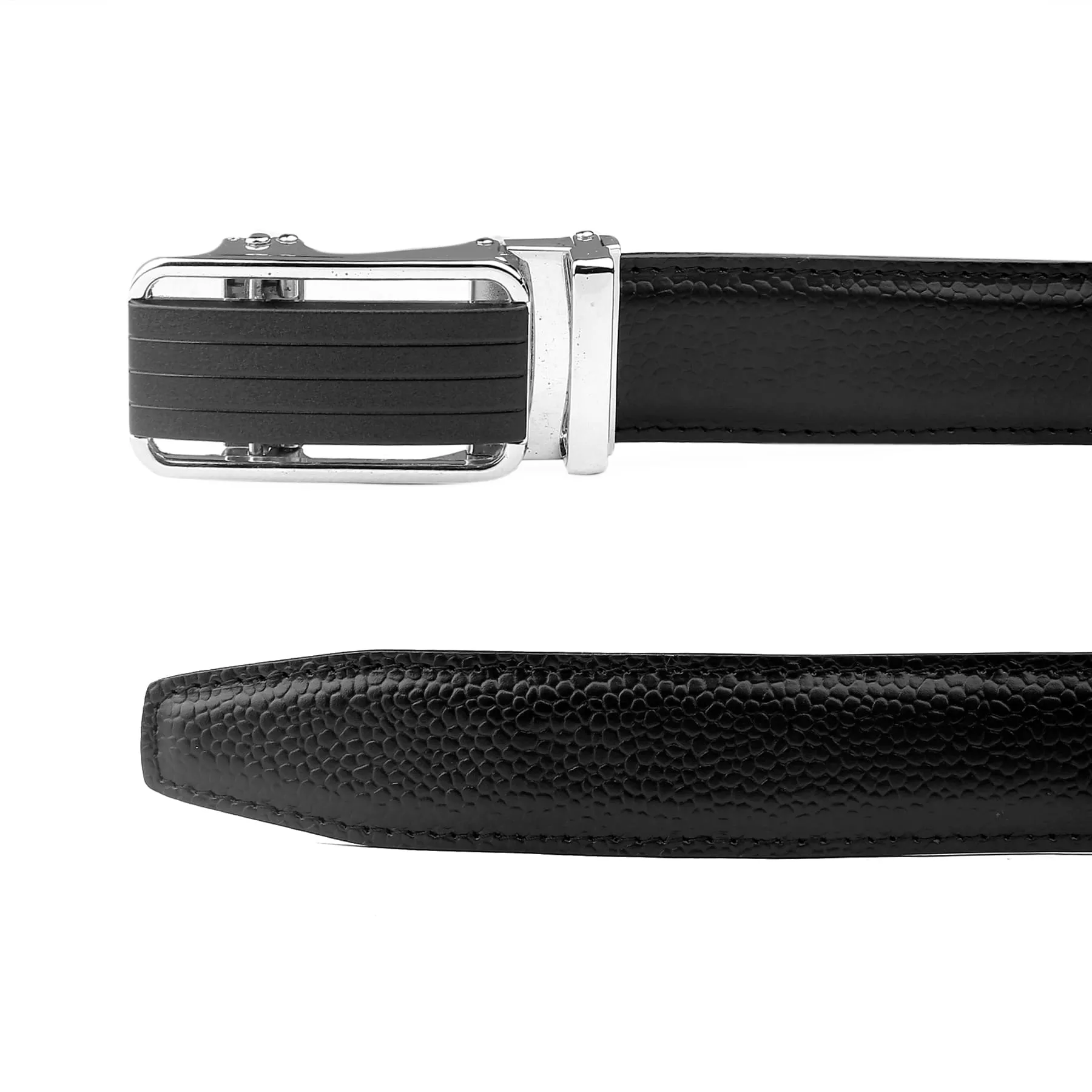 Bacca Bucci Premium Genuine Leather Formal Dress Belts with an Auto Lock Buckle