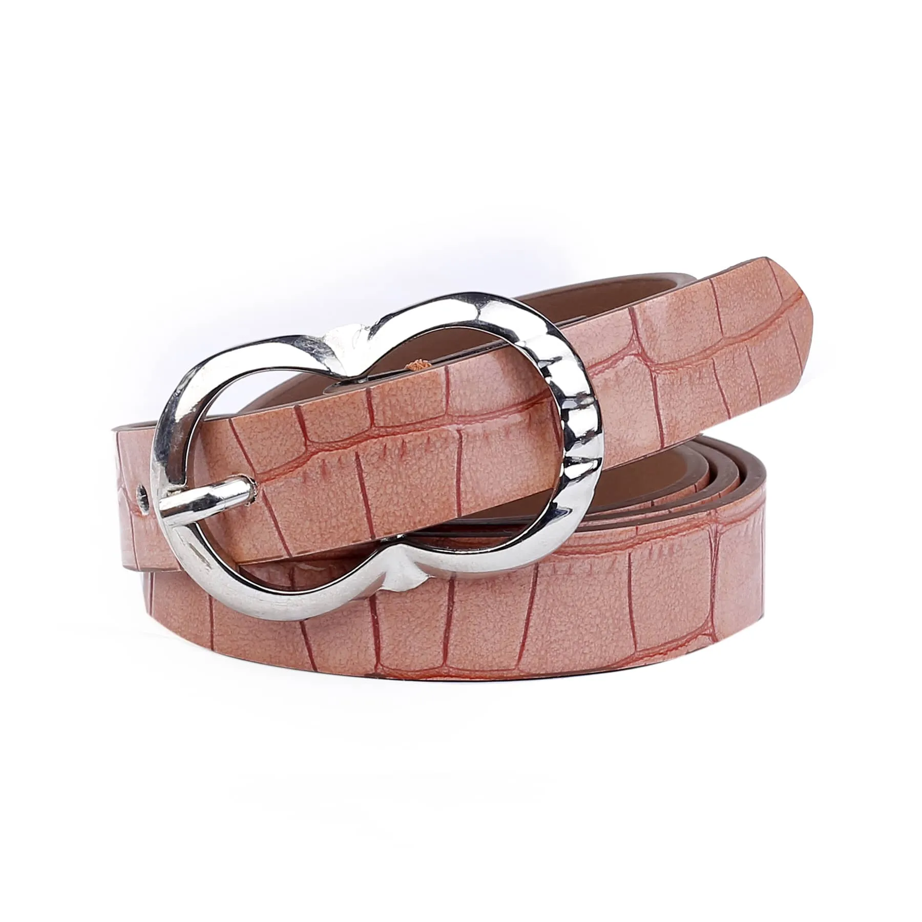 Bacca Bucci Women Leather Belts with Imported Nickle Free Buckle | Width : 20 MM | Croco Luster Belt