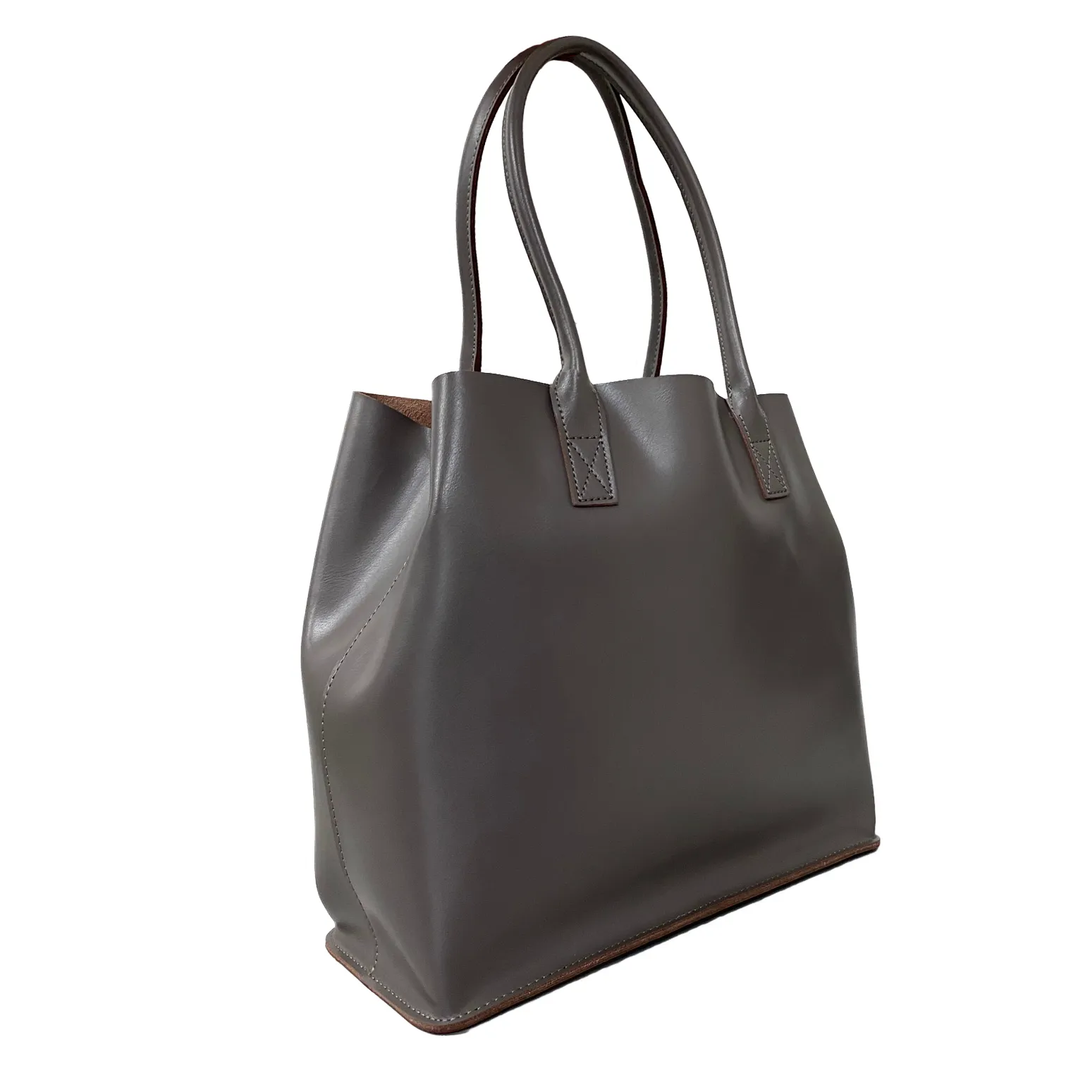 BIRCHGROVE - Women's Grey Genuine Leather Tote Bag