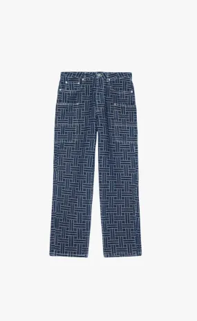 CARGO MONKEY FIT WEAVE DARK BLUE JEANS