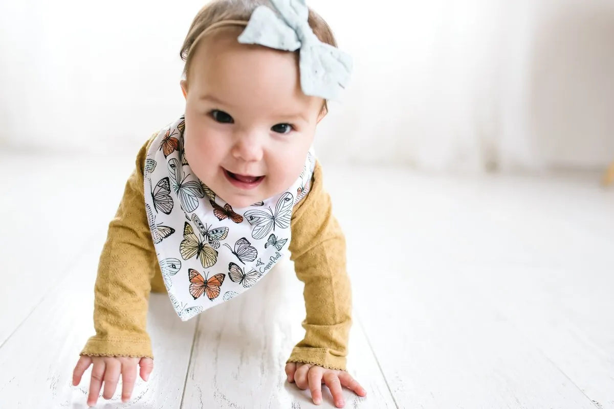 Copper Pearl Baby Bandana Bibs - Dot