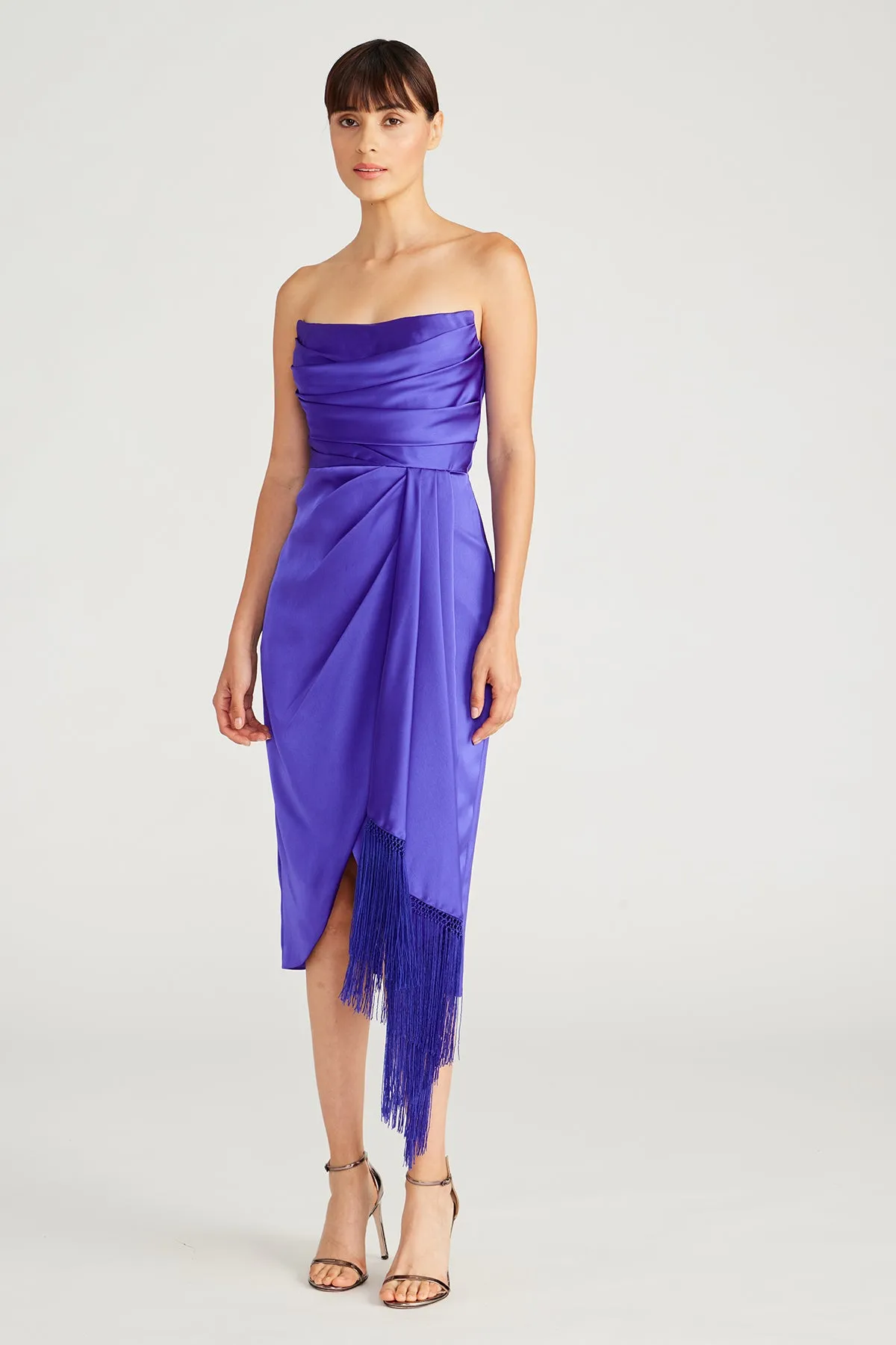 Harriet Draped Fringe Dress