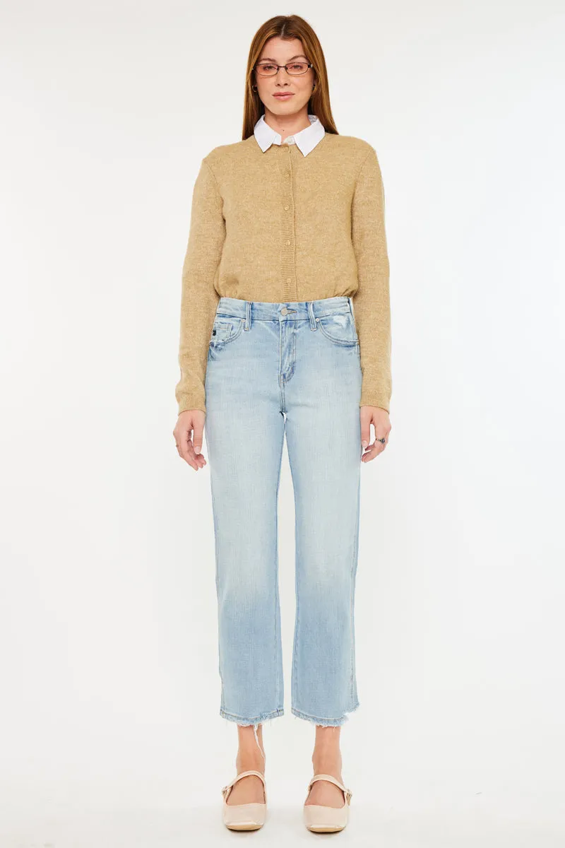 Lane High Rise Cropped Straight Leg  Jeans