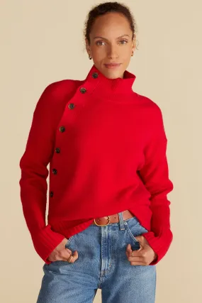 Leonie Turtleneck Sweater - Red