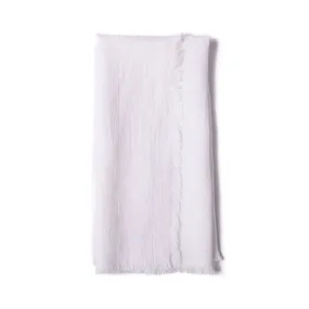 Linen Fringe Hand Towel- Winter White