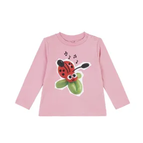 Long Sleeve Tee W/Ladybird Print