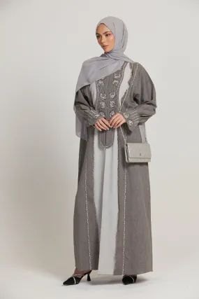 Luxury Stellar Embellished Open Abaya