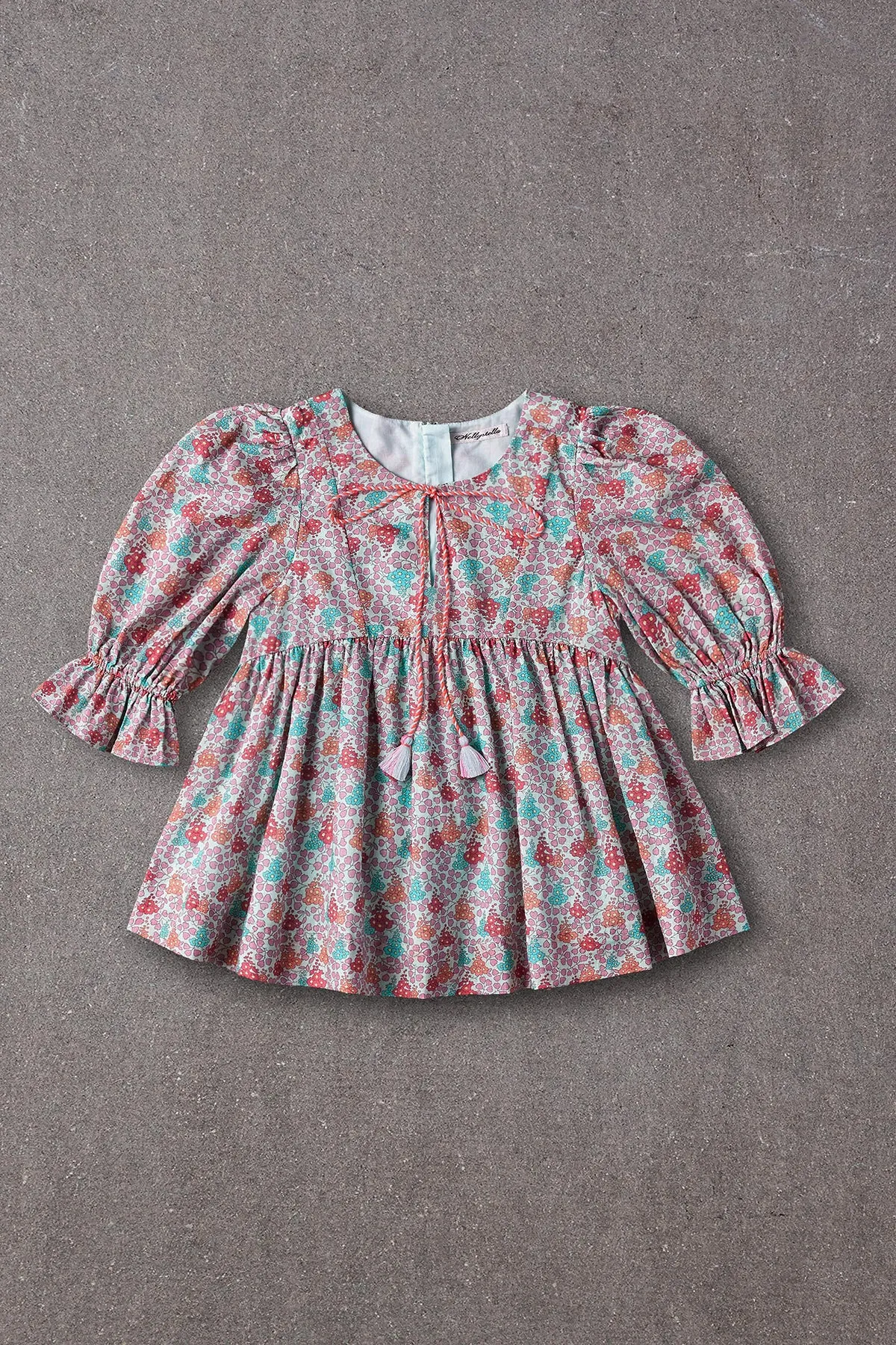 Nellystella Naomi Girls Blouse - Blooming Hearts Mint