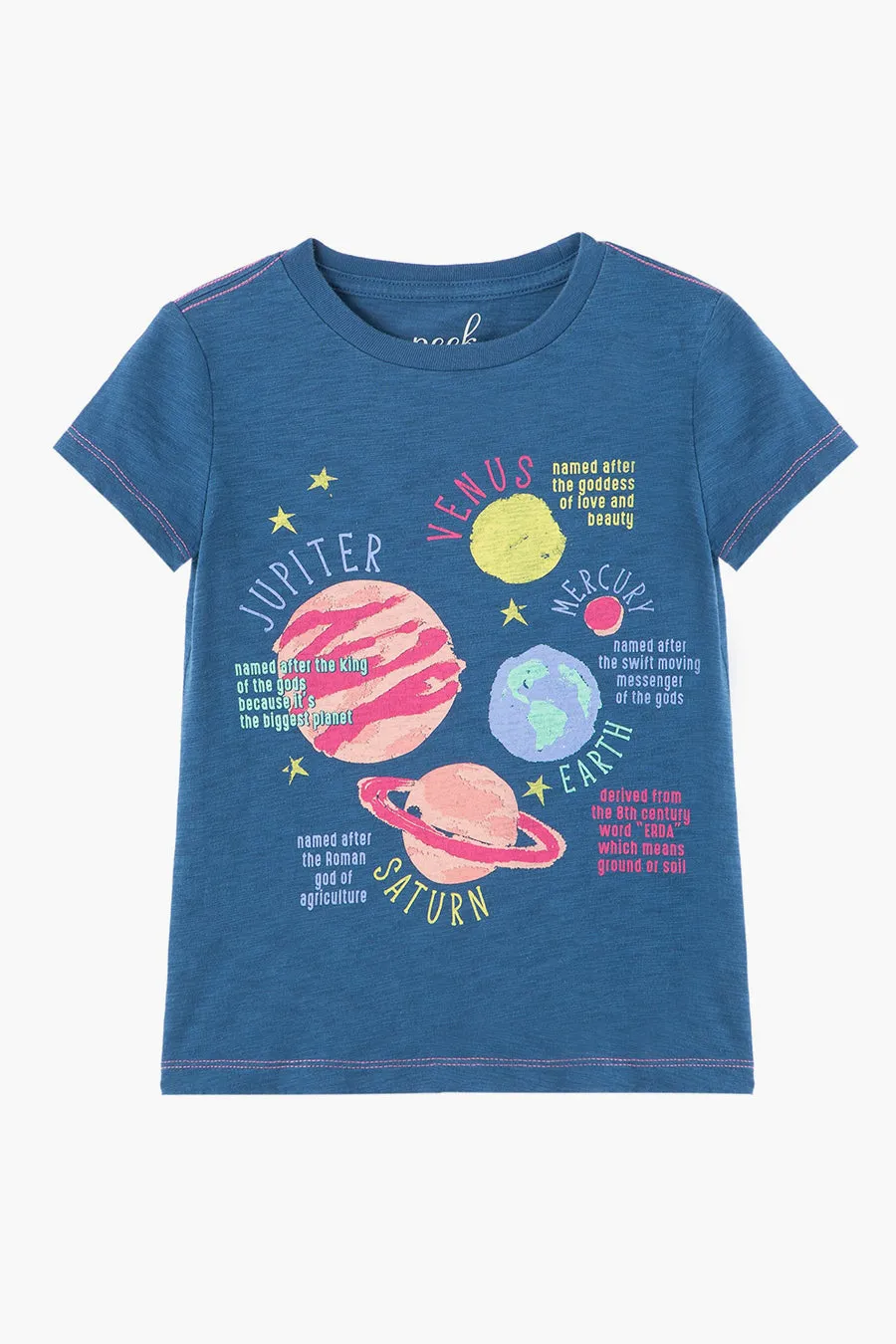 Peek Kids All Planets Kids Tee (Size 8 left)