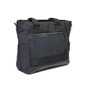 Rise V2 two-way travel tote bag in navy blue MASTERTEX-09 Cordura nylon and black shrunken leather