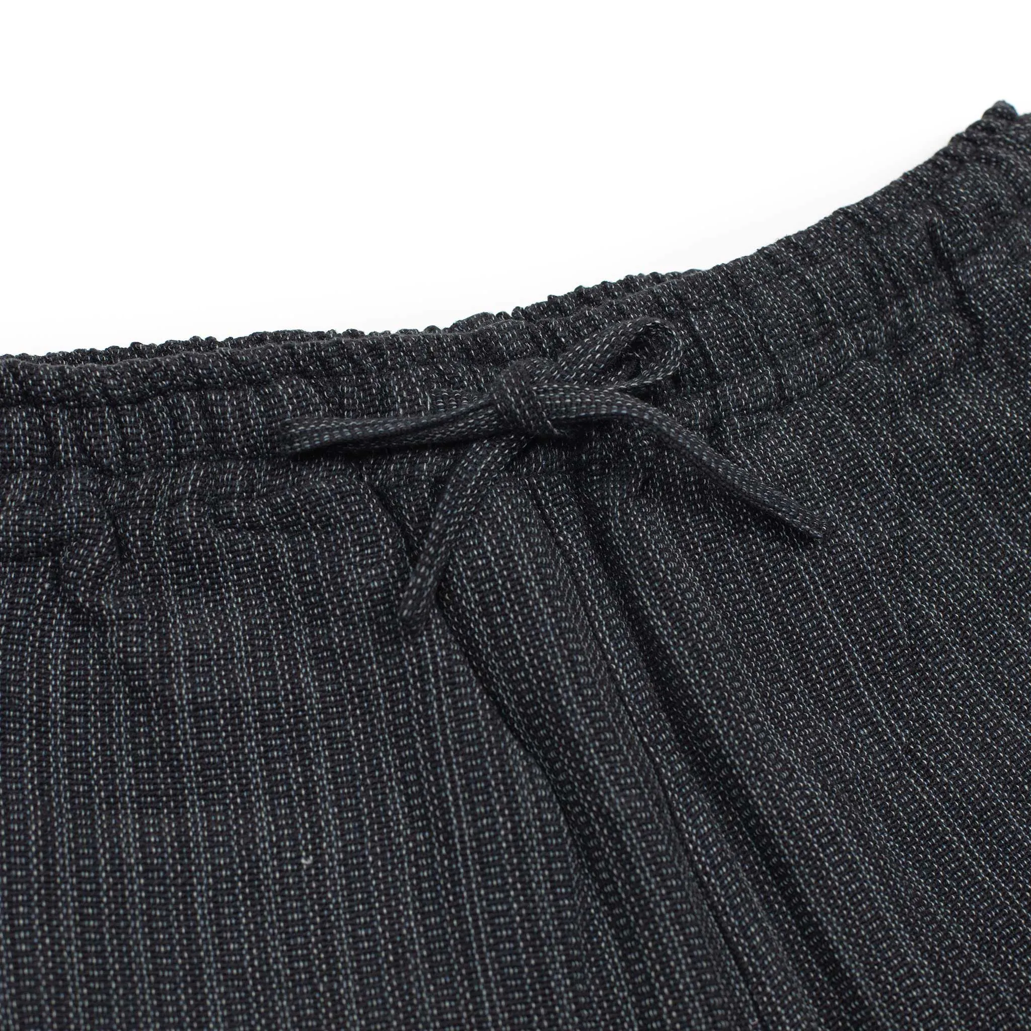 Roy drawstring trousers in charcoal handloom cotton