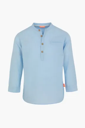 Sunuva Nehru Collar Boys Shirt - Blue