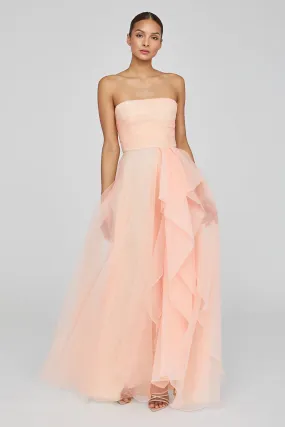 Teresa Strapless Draped Gown