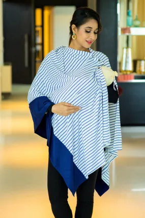 Versatile Nautical Striped Nursing Stole