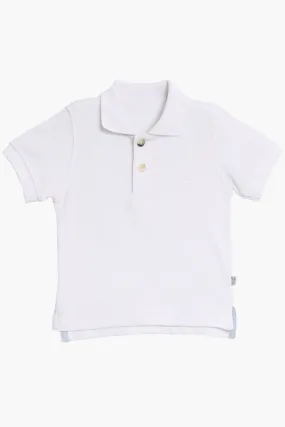 Wheat Anchor Boys Polo - White