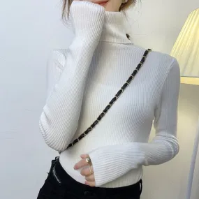 Women Pullover Turtleneck Sweater